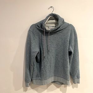 Columbia cowlneck pullover sweatshirt. Bluish green color. Size L
